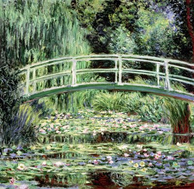 Witte waterlelies, 1899 door Claude Monet